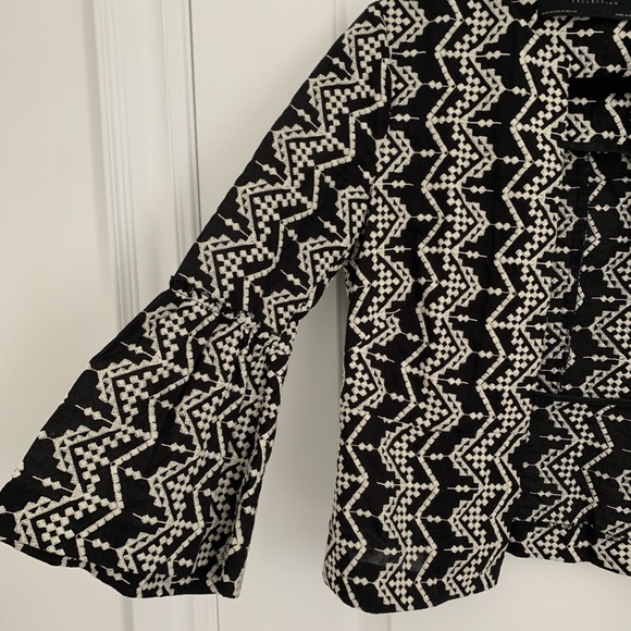 Zara Cropped Flare Sleeve Jacket size XS - Picture 5 of 6